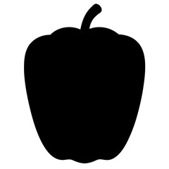  Red bell pepper silhouette vector illustration