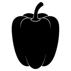  Red bell pepper silhouette vector illustration