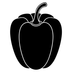  Red bell pepper silhouette vector illustration