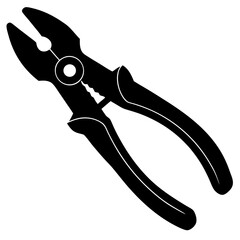 Slip Joint Pliers  silhouette vector illustration