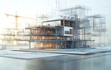 Modern building architectural model design