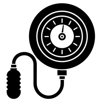 black pressure gauge icon clip art preview