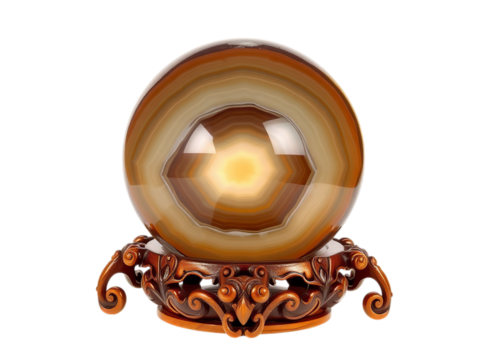 Mesmerizing Agate Crystal Ball Sculpture