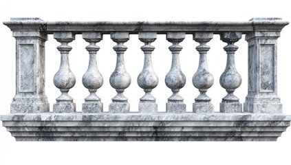 Elegant stone balustrade