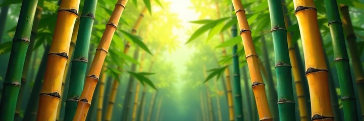 Vibrant colored bamboo stems forming a unique background,  background,  yellow
