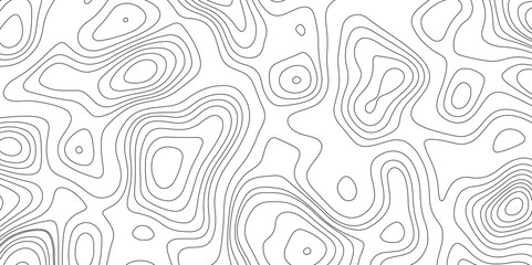 Topographic map background geographic line map with elevation assignments. Modern design with White background with topographic wavy pattern design.paper texture Imitation of a geographical map shades