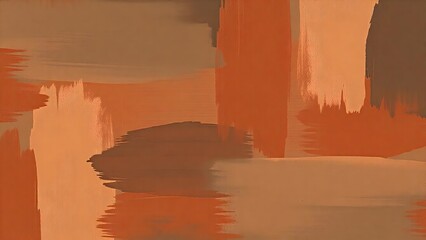 Abstract Art with Brown Brush Strokes.