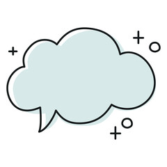 かわいい吹き出しのベクターイラスト、会話や雑談のあしらい素材