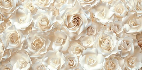 abstract background with white roses