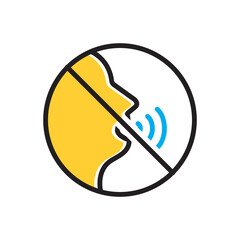 Multi color icon for quietly