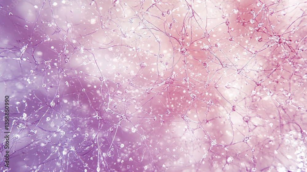 Poster abstract neural network background with data connections and lights
