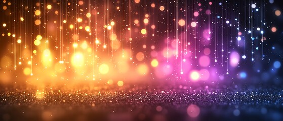 Obraz premium A beautiful scene of sparkling lights and glitter across a surface