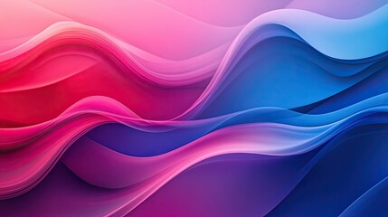 Fototapeta premium Abstract Background, Layered Sweeping Lines, Gradient from Royal Blue to Magenta 