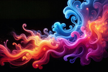 abstract colorful background with smoke