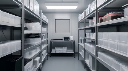 Asian scientist wearing lab coat safety gear examines water sample in glass cup under microscope. Water quality test in laboratory setting. Expert analyzes water purity. Microbiological control test