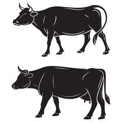 cow vector silhouette 