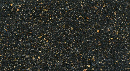Fototapeta premium A Detailed Close-up of Black Galaxy Granite, Displaying a Smooth Black Surface Delicately Dusted With Ultra-Fine Gold and Bronze Mineral Specks-