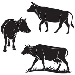 cow vector silhouette 