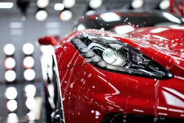 Car wash headlight vehicle transportation.