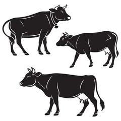 cow vector silhouette 