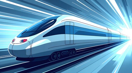 Fototapeta premium The Racing Future Train