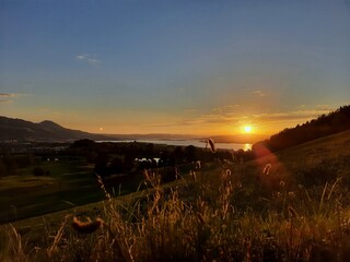Magical sunset in the Swiss Alps