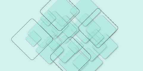 Obraz premium Abstract luxury blue geometric square and random lines. Abstract white and grey geometric overlapping square pattern. Design geometric tile gold on black background. Modern style of hipster isolated. 