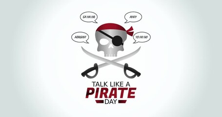 talk like a pirate day motion video, ideal for talk like a pirate day celebration