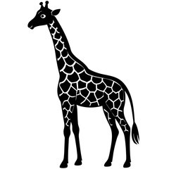 Naklejka premium High-quality giraffe vector illustration, perfect for digital design, prints, and creative projects.