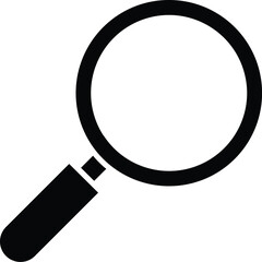 A Simple Search Magnifying Glass Flat Icon Vector Illustration.