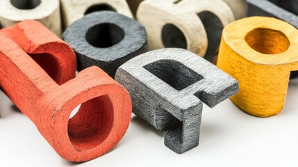 Bold Typography on White Background with Vibrant Colors