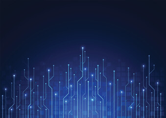 Fototapeta premium Abstract background with technology circuit board texture. Electronic motherboard illustration. Communication and engineering concept. Vector illustration