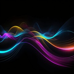 Obraz premium Abstract Neon Waves