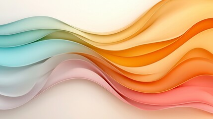 Obraz premium Vibrant multicolor abstract wave of colorful paper creating a dynamic and eye-catching swirling shape design