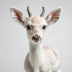 Obraz premium Adorable White Fawn Portrait
