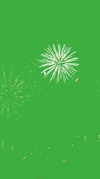 Stunning abstract fireworks display lighting up the night sky for celebrations and holidays