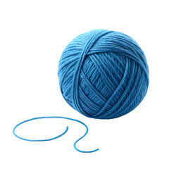 Blue Yarn Ball: Close-up shot of a vibrant blue yarn ball, with a strand of yarn delicately unraveled. A simple yet versatile image with a focus on texture and color.