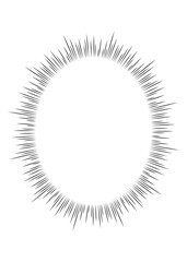 ふきだし集中線　背景素材　