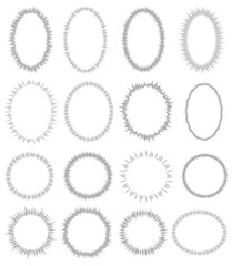 ふきだし集中線　背景素材　モノローグ