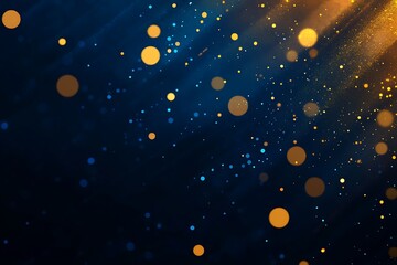 Abstract blue and gold bokeh lights. (2)