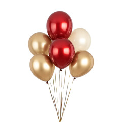 Elegant Gold and Red Balloons Celebration Party Decor,