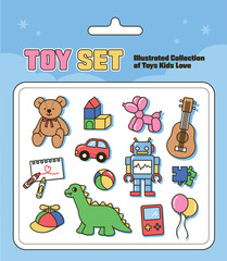 Illustrated Collection of Toys Kids Love