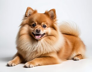 Obraz premium Adorable Pomeranian Puppy Lying Down