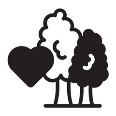 Trees glyph icon