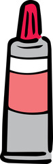 Illustration of paint tube