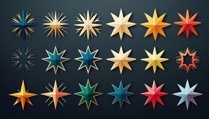 abstract colorful star