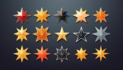 abstract colorful star