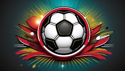 Obraz premium soccer ball on a dark background