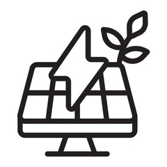 Solar Energy  line icon