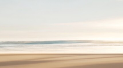 A beautiful and modern editorial image featuring fine textures of beach sand in the foreground with a defocused ocean background